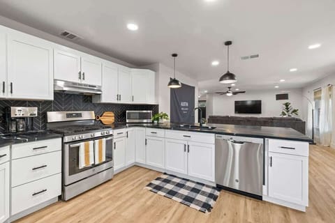 Kitchen with Coffee and Tea bar as well as all the essentials to cook and enjoy!