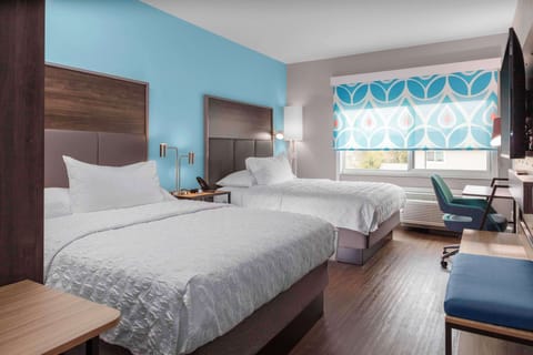 Room, 2 Queen Beds | Iron/ironing board, free WiFi, bed sheets