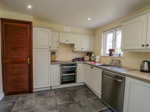 Fridge, dishwasher, electric kettle, toaster