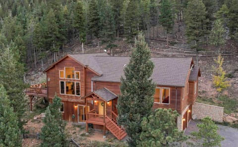 Tucked away along a mountainside, the cabin is the perfect getaway