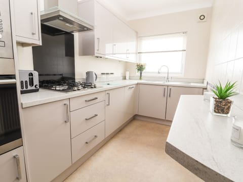 Fridge, dishwasher, electric kettle, toaster