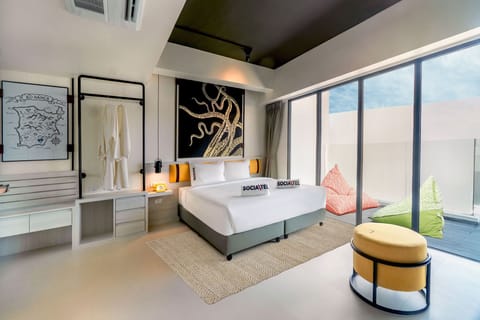 Deluxe Room, 1 King Bed, Balcony, Pool View | In-room safe, iron/ironing board (on request), WiFi (free)
