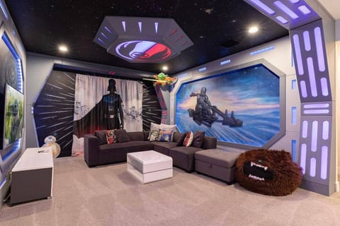 Enjoy gaming on the Xbox or a movie in the Star Wars Loft!