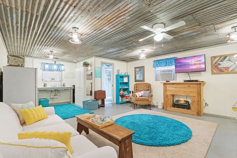 Open studio concept with dining, living, and sleeping in the same room.