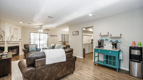 Enjoy coffee on us! Filtered water cold and hot. 