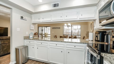 Full Size kitchen, prepped with all utensils needed.