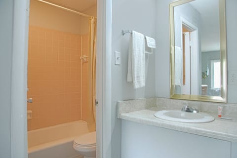 Room, 1 Queen Bed | Bathroom | Free toiletries, towels