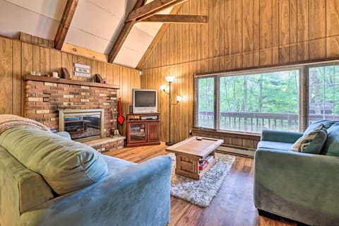Pocono Lake Vacation Rental | 2BR | 1BA | Stairs Required | 1,628 Sq Ft
