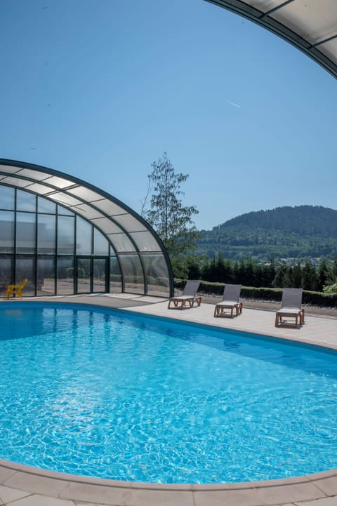 Indoor pool, seasonal outdoor pool, sun loungers