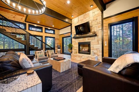 Rustic Treehouse Cabin - Interior Living Room (3)
