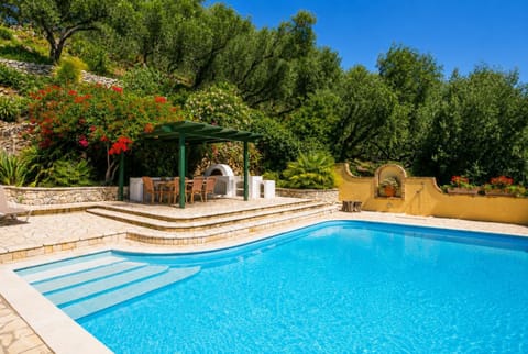 Private pool and terrace with sea views