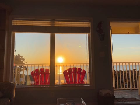Beautiful sunset view from living room