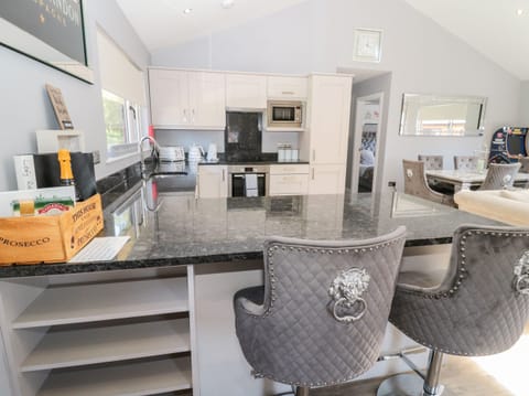 Fridge, dishwasher, electric kettle, toaster