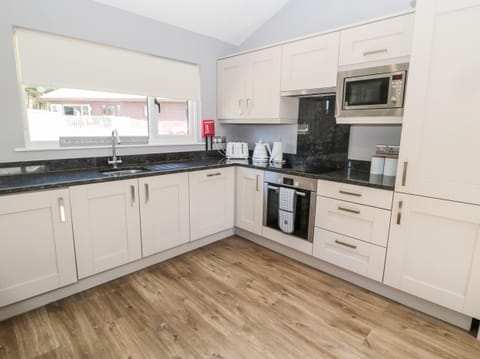 Fridge, dishwasher, electric kettle, toaster