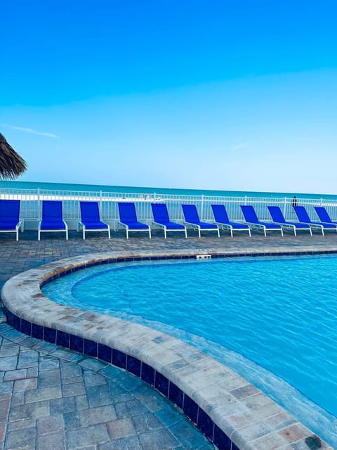 Not only will you enjoy our condo on our  beach but also our pool hot tub!