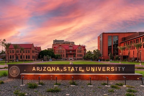 ASU is 2 miles from the home