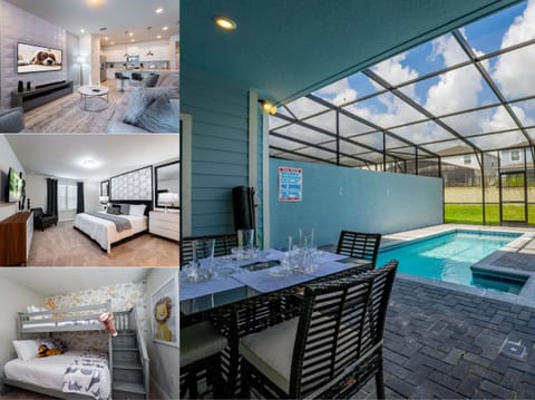 Vacation rental near Disney managed by Orlando rent a villa with a screened in pool