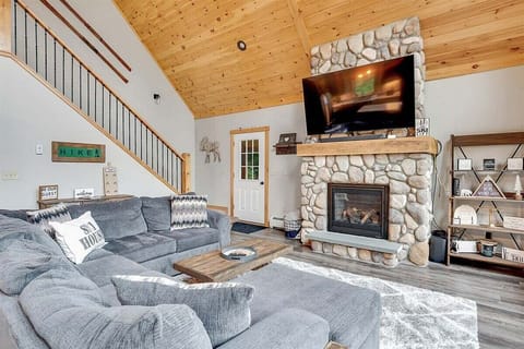 Living area with gas fireplace