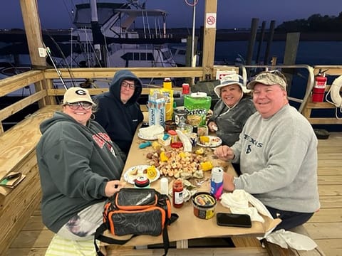 They wanted an Oyster Roast/Lowcountry Boil...so that's what we got them! 