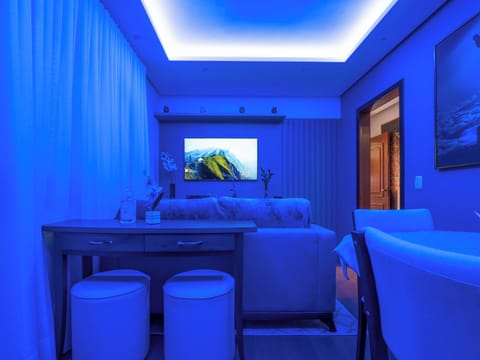 Family Apartment | Living area | 32-inch LED TV with satellite channels, TV