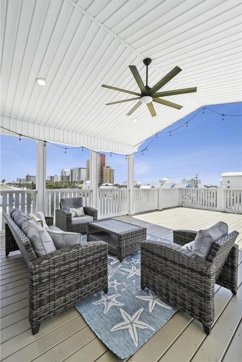 private, large furnished porch with awesome views!