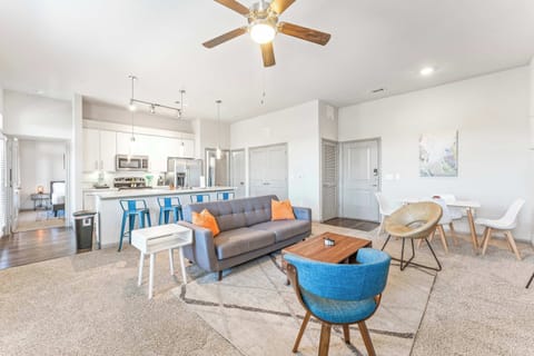 Living room and kitchen