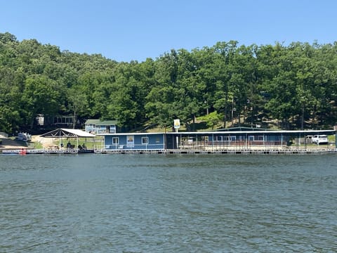 The view of the resort from the water