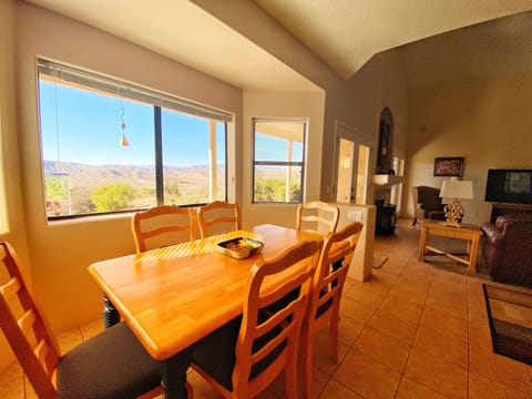 Dining Room with views of the Verde River, Red Rocks and Sycamore Canyon