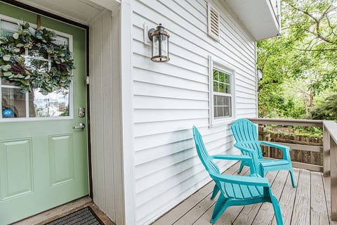 Porch seating off your private entrance
