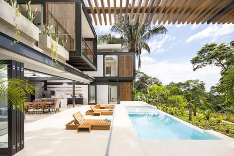 Outdoor lounge side view