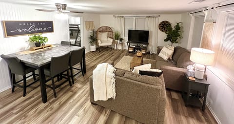 Open concept living and dinning room