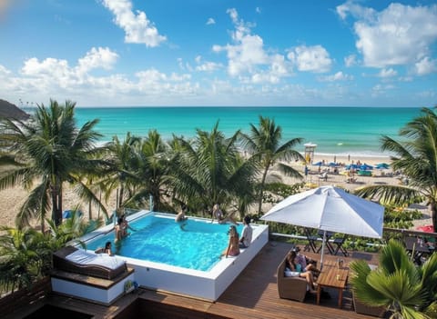 Outdoor pool, open 10:00 AM to 10:00 PM, sun loungers