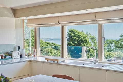The kitchen at Beach View, Pembrokeshire