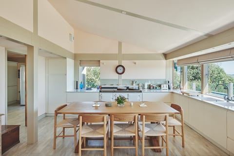 The kitchen at Beach View, Pembrokeshire