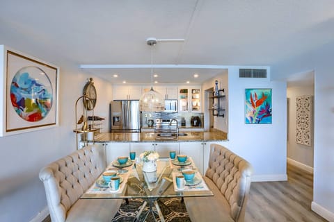 Open-concept kitchen and dining area