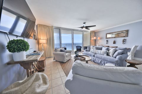 Gulf front living room.