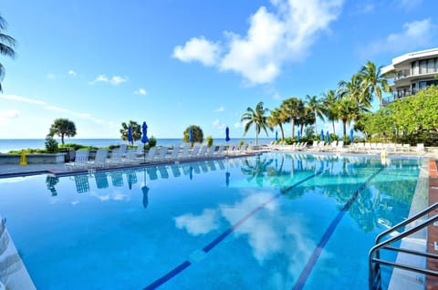 Olympic sized swimming pool with ocean views.