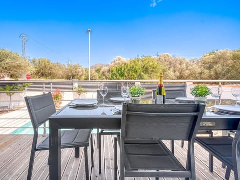 Sky, Property, Furniture, Table, Chair, Tree, Shade, Outdoor Furniture, Real Estate, Landscape