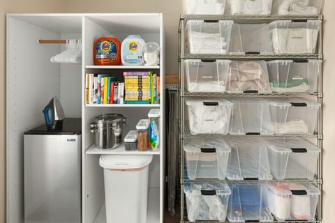 All items listed are available for guest use:  Tide Pods and Bounce Sheets, Mini Library, S'mores Kit, Additional Cookware, Iron and Ironing Board, Hangers to dry clothes if preferred