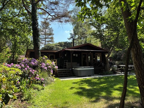 The hot tub is private and attached to the garden terrace