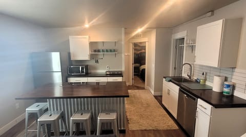 Downstairs Limited Second Kitchen with Island Seating for 4