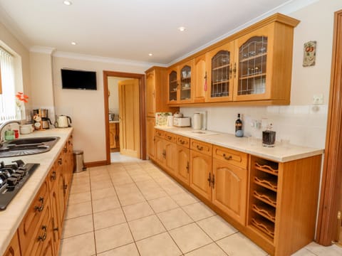 Fridge, dishwasher, electric kettle, toaster