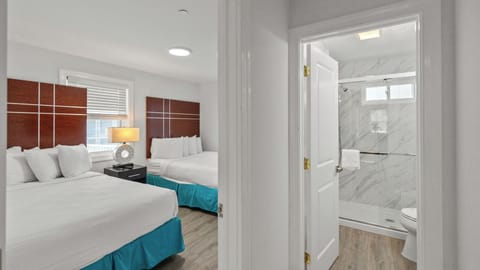 Relaxing bedroom with two queen beds
