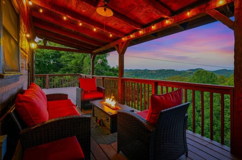 Enjoy the Mountain Views and  Warm Flames in the cool evenings or mornings.