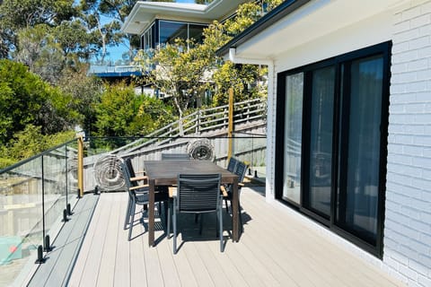 Spacious decks surround the house