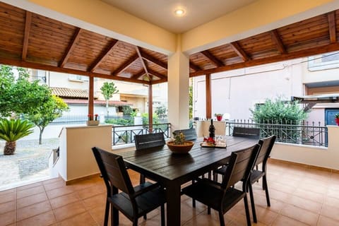 Relaxing moments on the outdoor patio