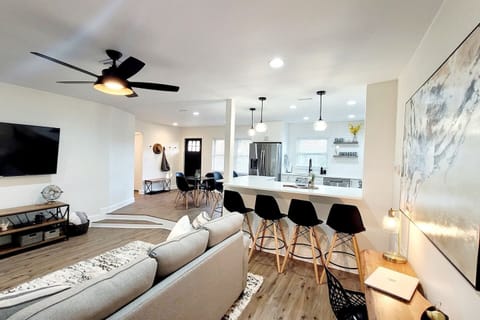 Open concept floor plan makes sure no one misses out on the fun.