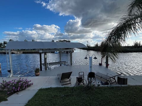 2 canals converge for open water views and privacy. Across from bird sanctuary 