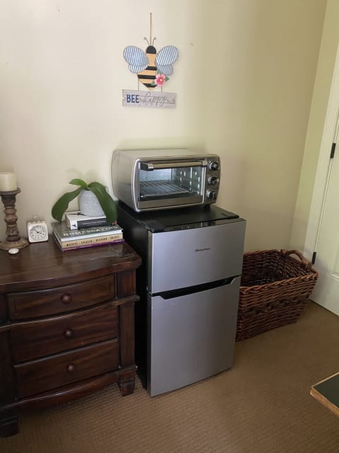Mini fridge and freezer and Oster toaster oven