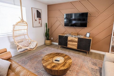 open concept home. very spacious, Please look at other photos as well as we have added extra seating in this room. 
